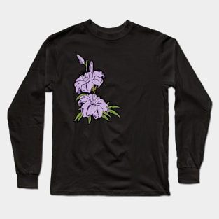 Purple Flowers Long Sleeve T-Shirt